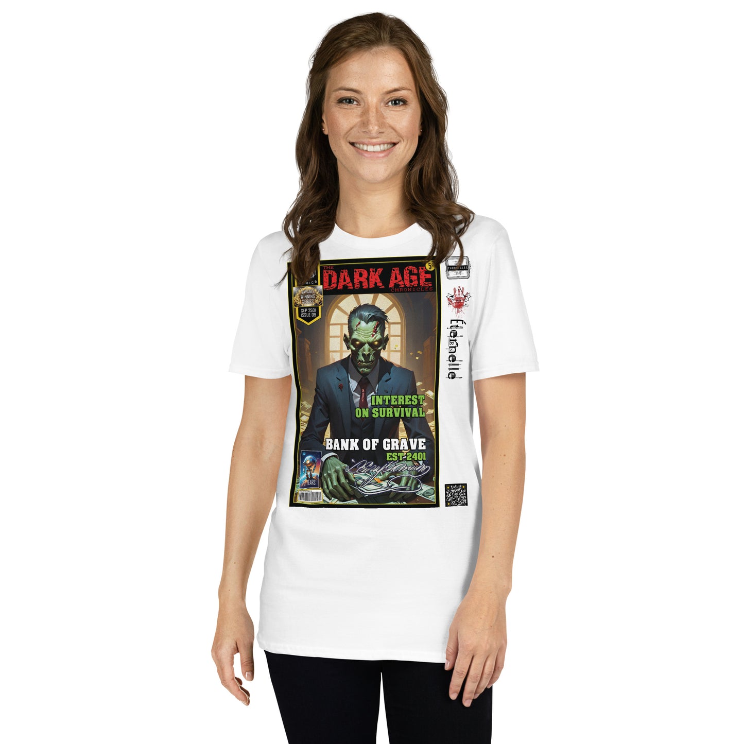 T-Shirt / Tshirt: The Dark Age: Éternelle Comics September 2501 Issue 09 - THE INTEREST ON SURVIVAL - THE BANK OF GRAVE