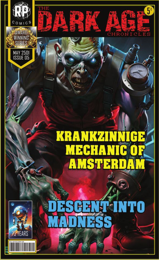 Robot Planet Unisex Hoodie / Hooded Top: The Dark Age: Éternelle Comics May 2501 Issue 05 - KRANKZINNIGE MECHANIC OF AMSTERDAM - DESCENT INTO MADNESS