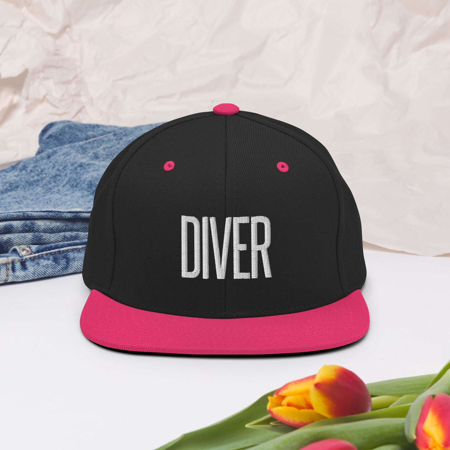 Embroidered Careers Cap: DIVER