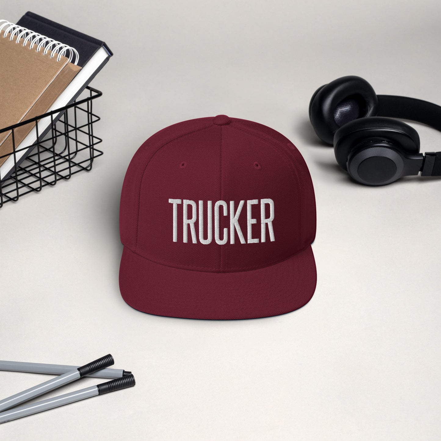 Embroidered Careers Cap: TRUCKER