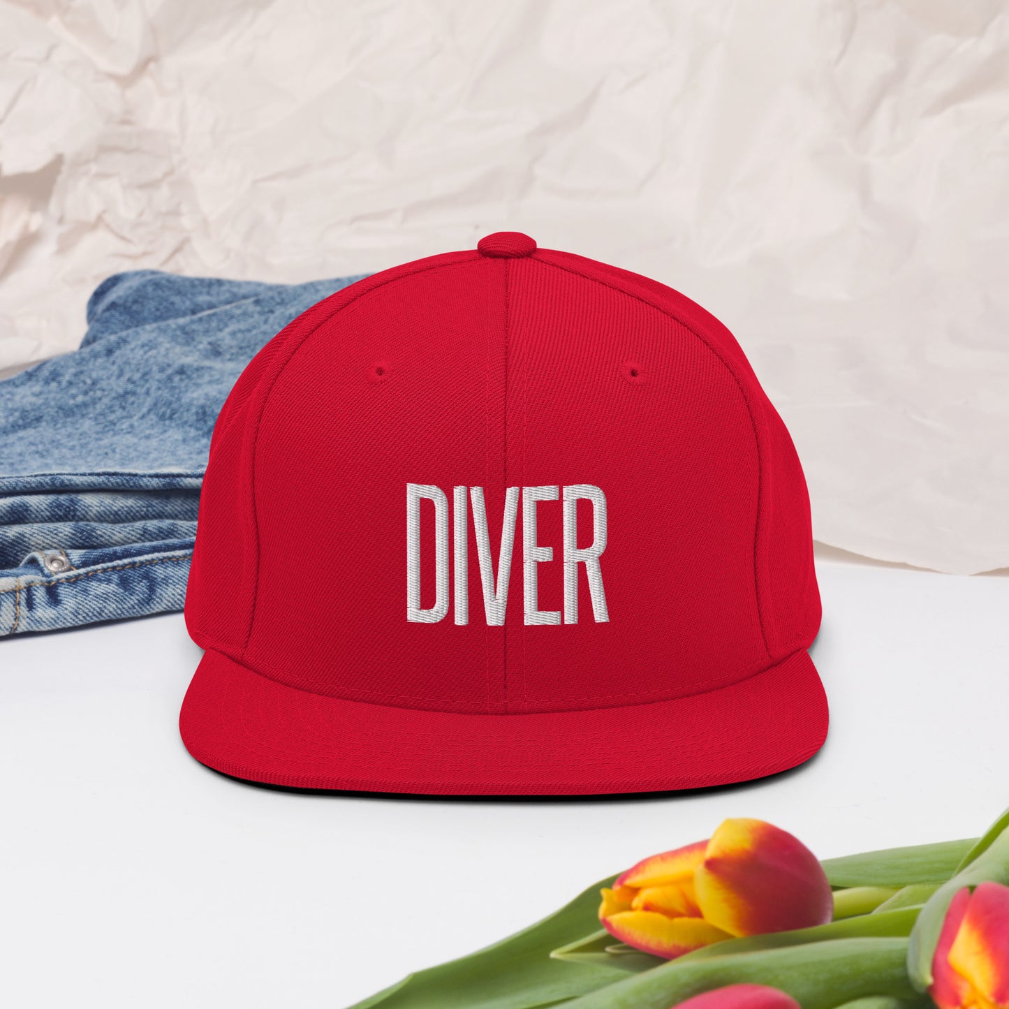 Embroidered Careers Cap: DIVER