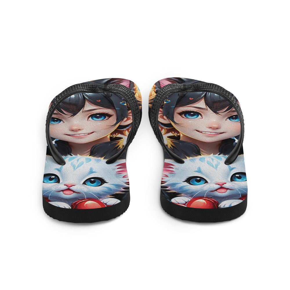 Robot Planet: We love cats! Kitty Kat Flap Flip Flops.