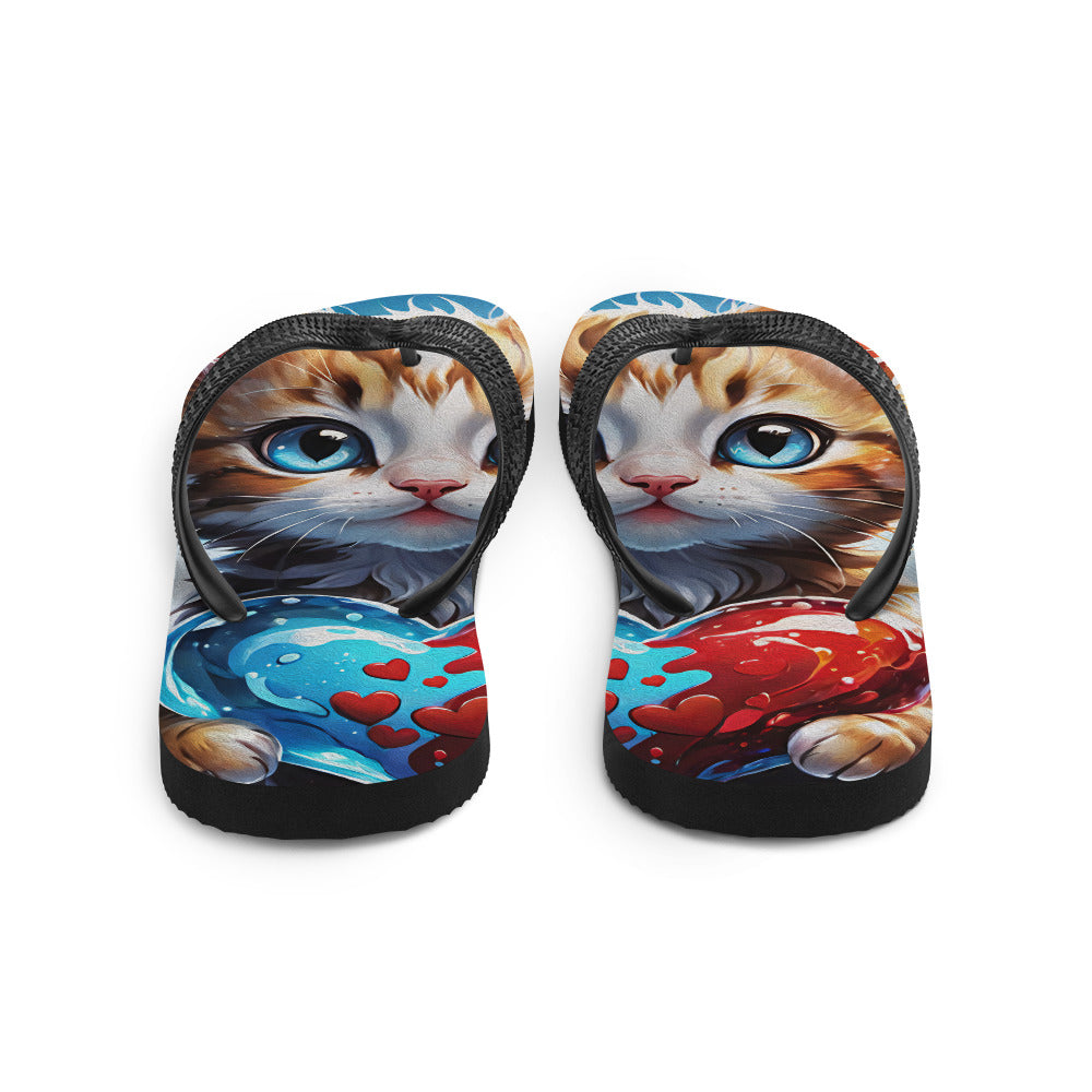 Robot Planet: We love cats! Kitty Kat Flap Flip Flops.