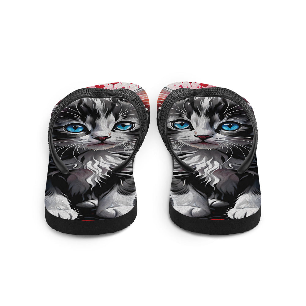 Robot Planet: We love cats! Kitty Kat Flap Flip Flops.