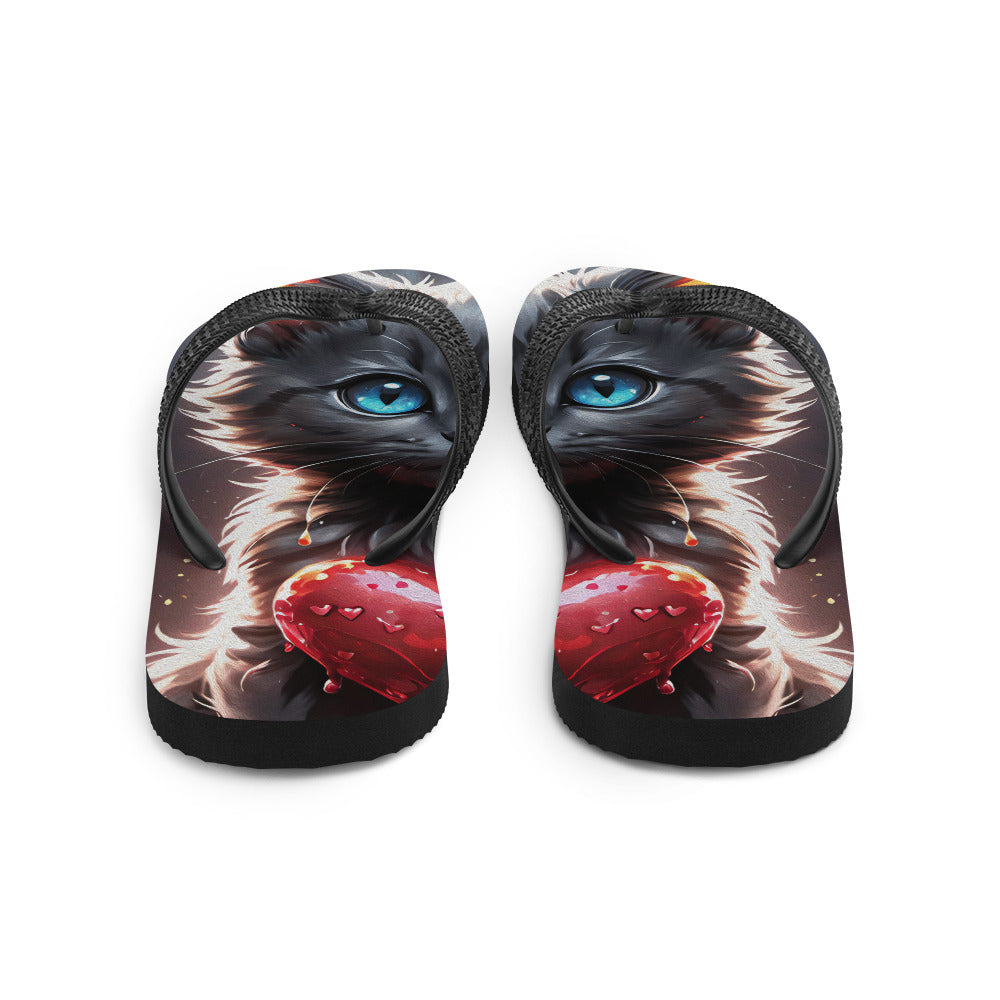 Robot Planet: We love cats! Kitty Kat Flap Flip Flops.