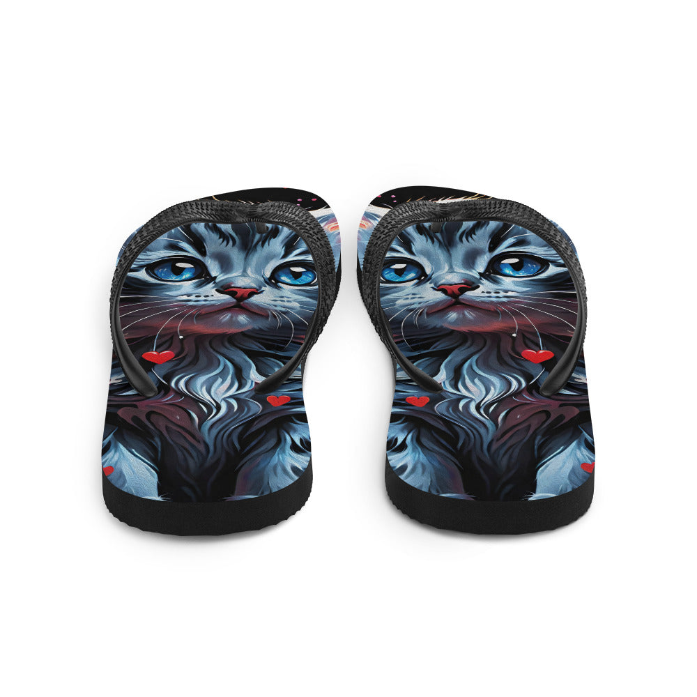 Robot Planet: We love cats! Kitty Kat Flap Flip Flops.