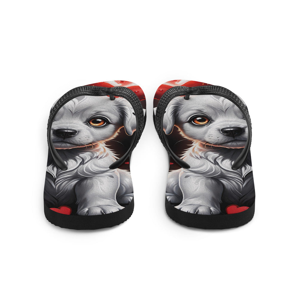 Robot Planet: We love dogs! Fluffy Dog Flap Flip Flops.