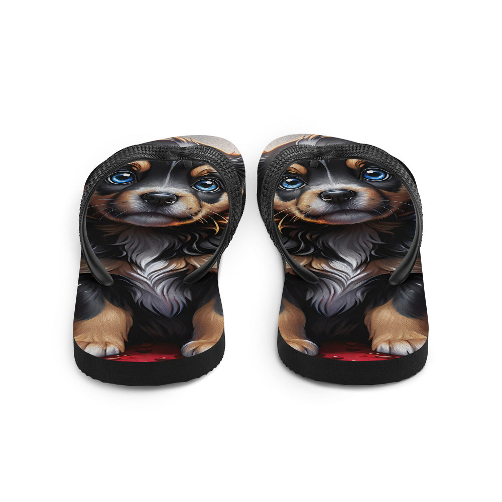 Robot Planet: We love dogs! Fluffy Dog Flap Flip Flops.