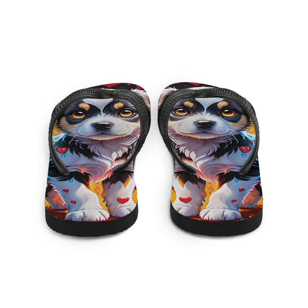 Robot Planet: We love dogs! Fluffy Dog Flap Flip Flops.