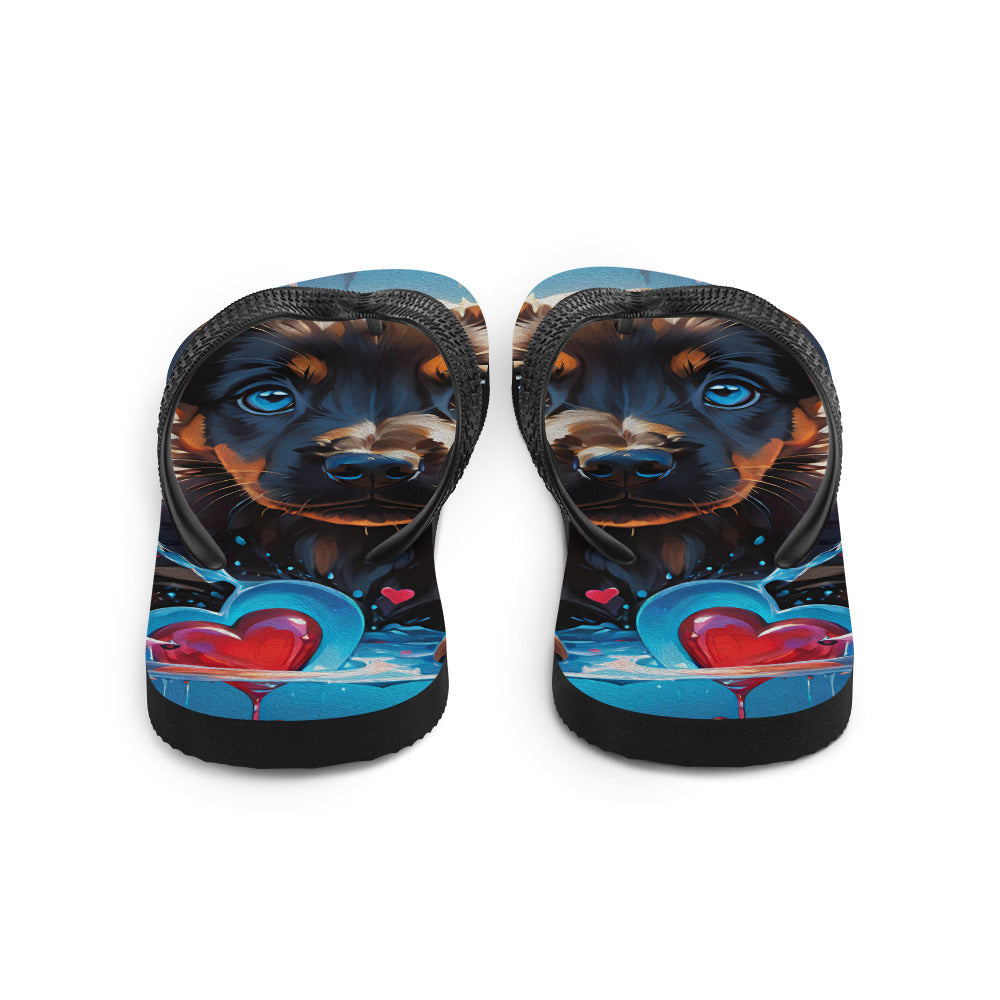 Robot Planet: We love dogs! Fluffy Dog Flap Flip Flops.