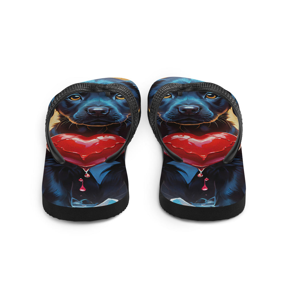 Robot Planet: We love dogs! Fluffy Dog Flap Flip Flops.