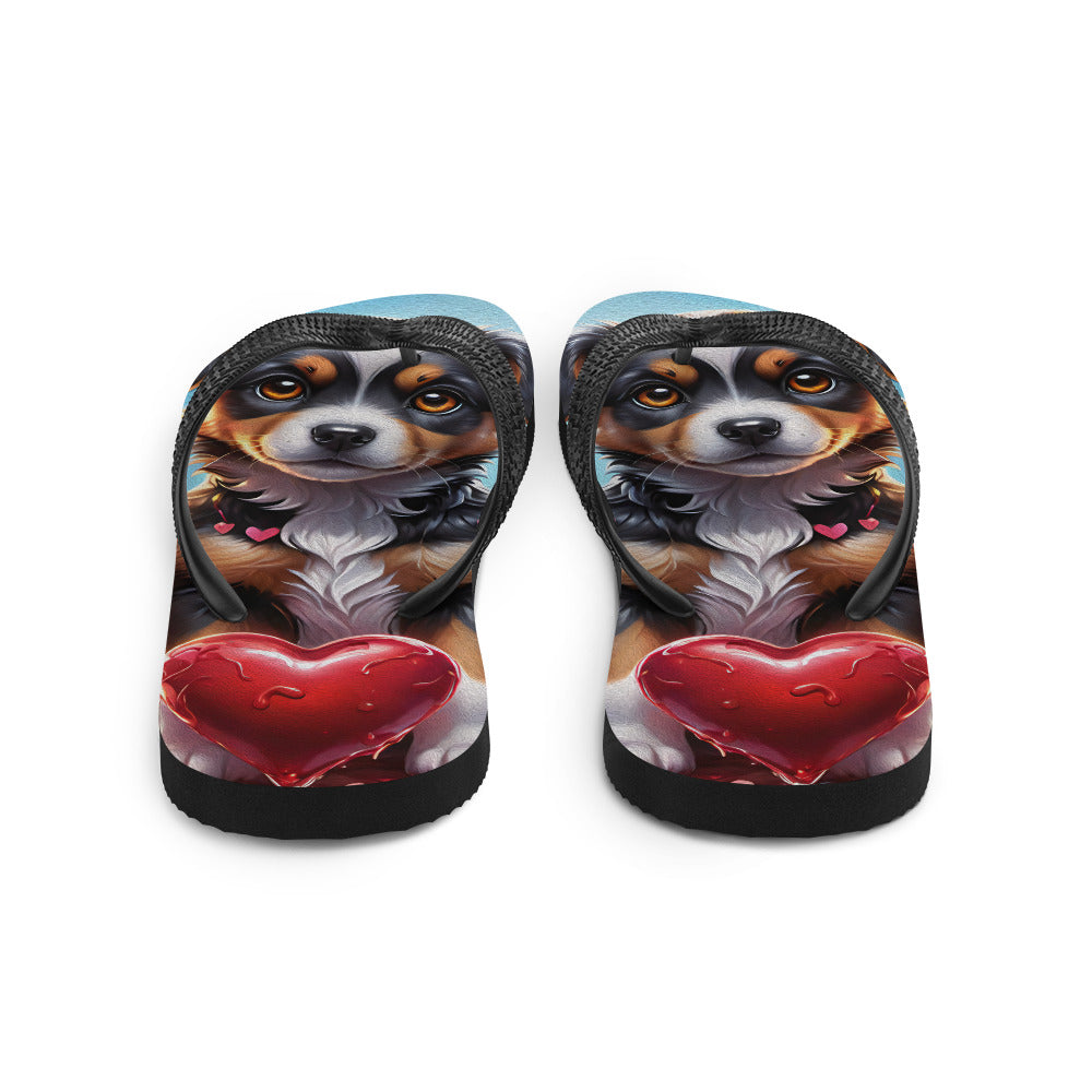 Robot Planet: We love dogs! Fluffy Dog Flap Flip Flops.