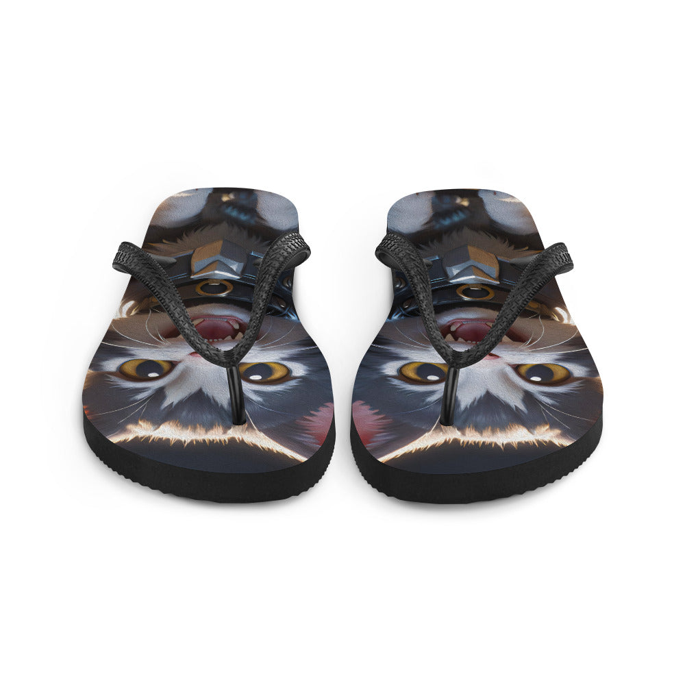 Robot Planet: We love cats! Kitty Kat Flap Flip Flops.