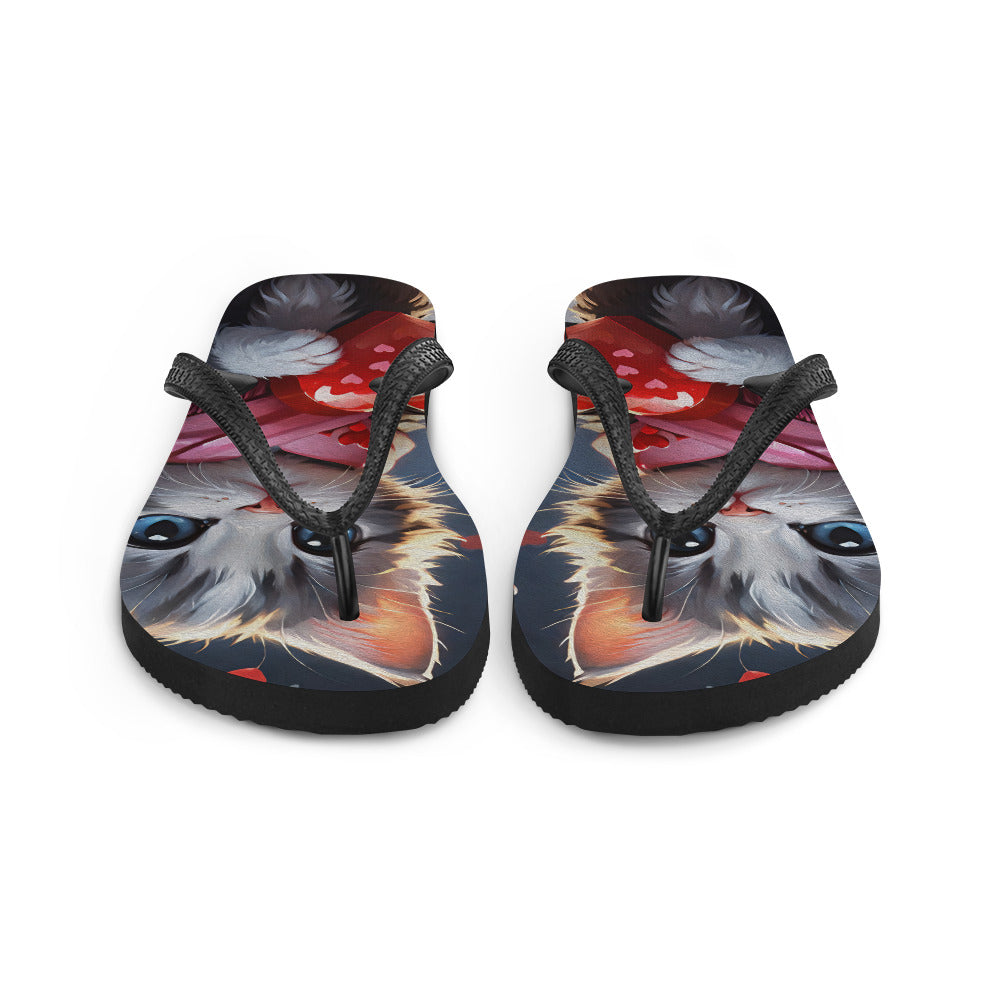 Robot Planet: We love cats! Kitty Kat Flap Flip Flops.