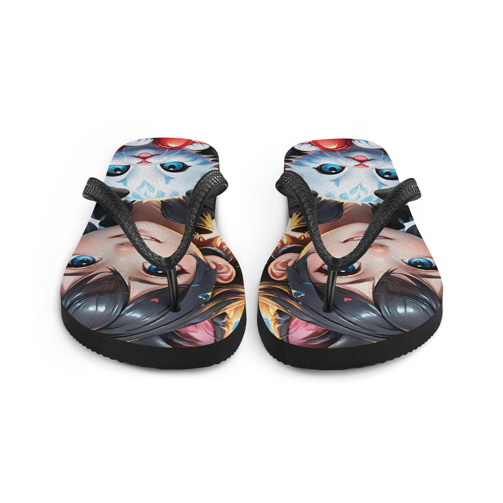 Robot Planet: We love cats! Kitty Kat Flap Flip Flops.