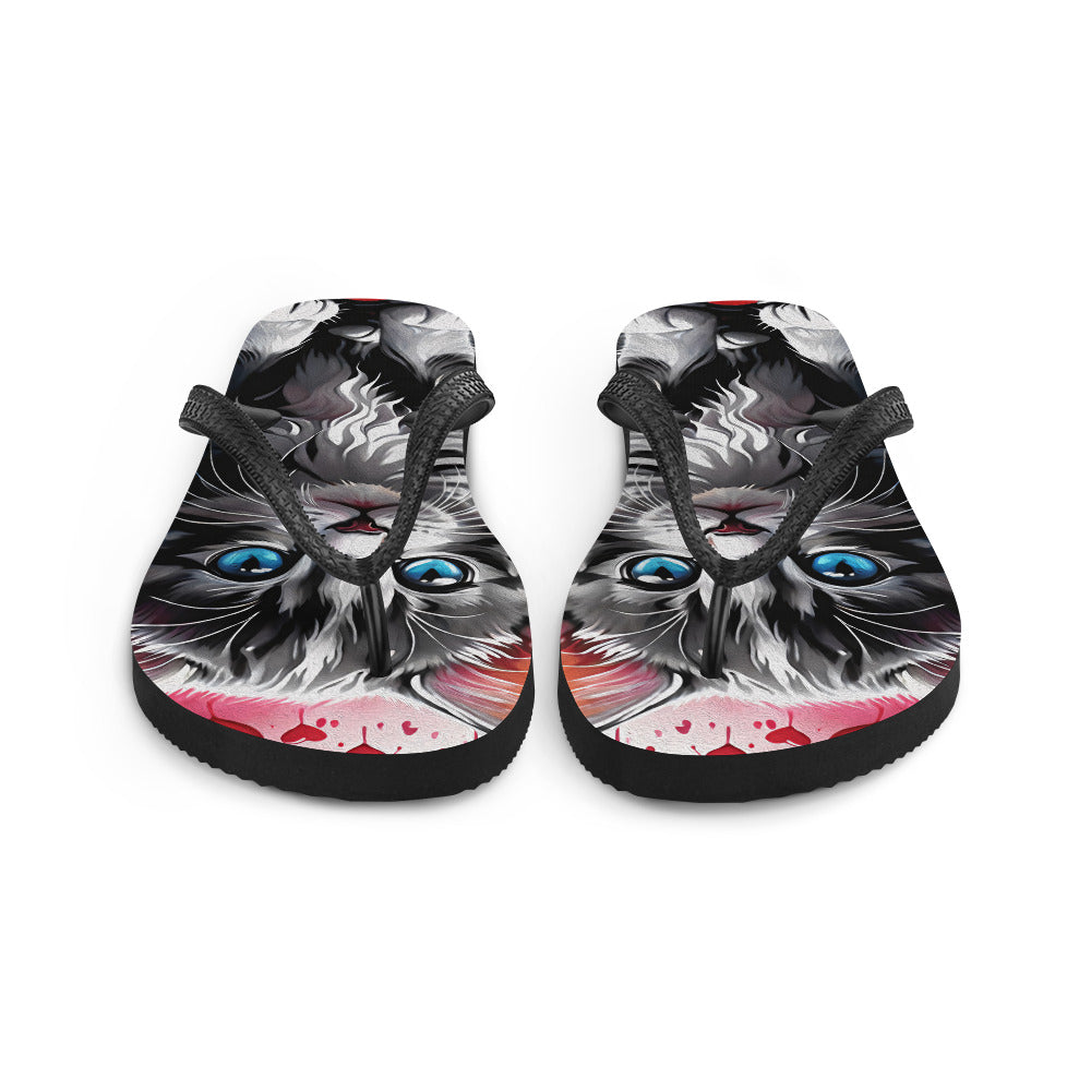 Robot Planet: We love cats! Kitty Kat Flap Flip Flops.