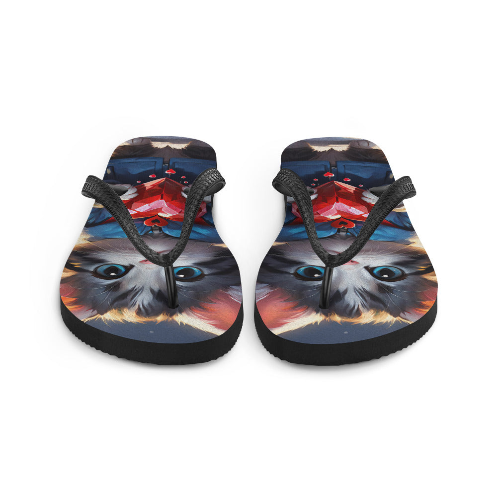 Robot Planet: We love cats! Kitty Kat Flap Flip Flops.