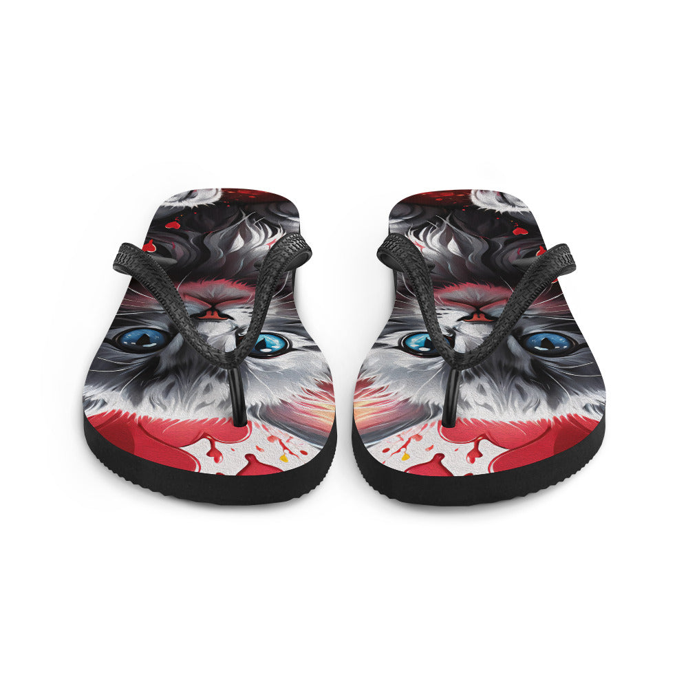 Robot Planet: We love cats! Kitty Kat Flap Flip Flops.