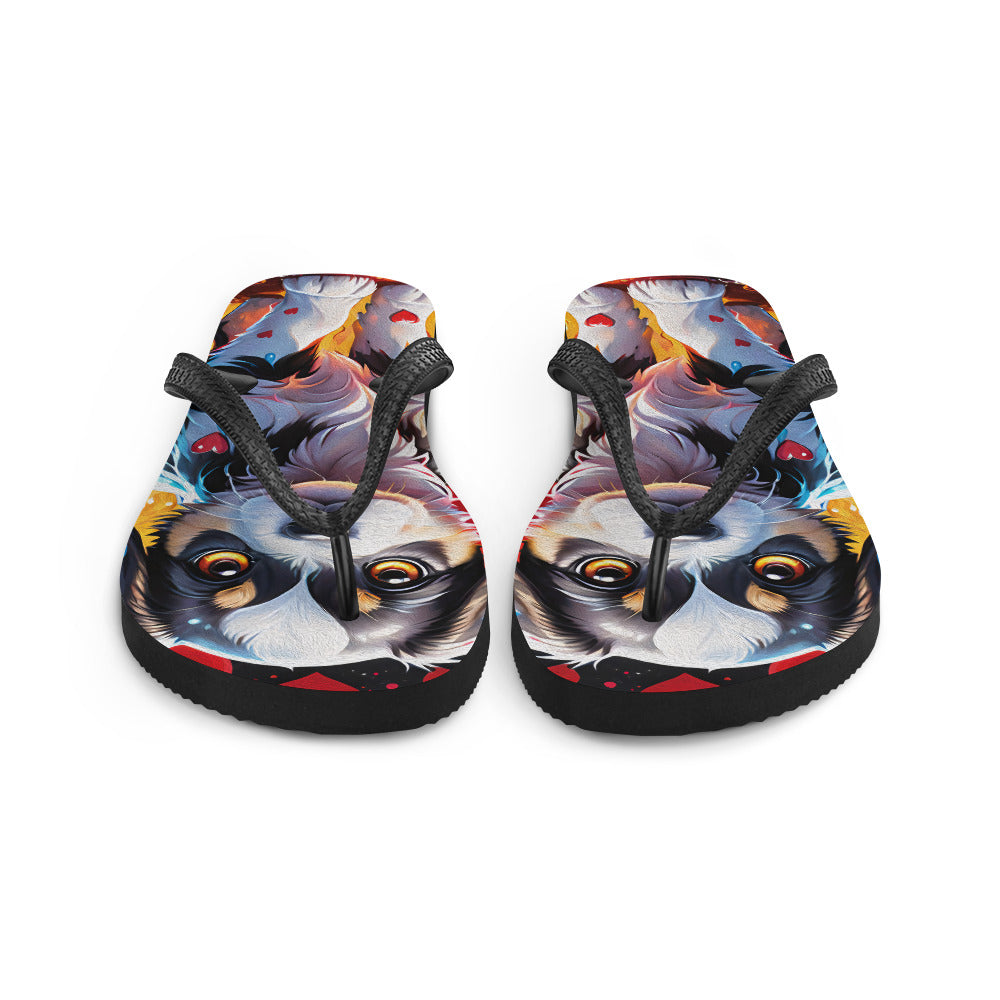 Robot Planet: We love dogs! Fluffy Dog Flap Flip Flops.