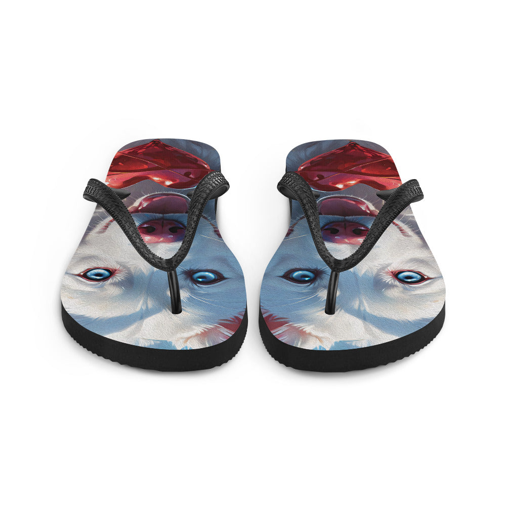 Robot Planet: We love dogs! Fluffy Dog Flap Flip Flops.