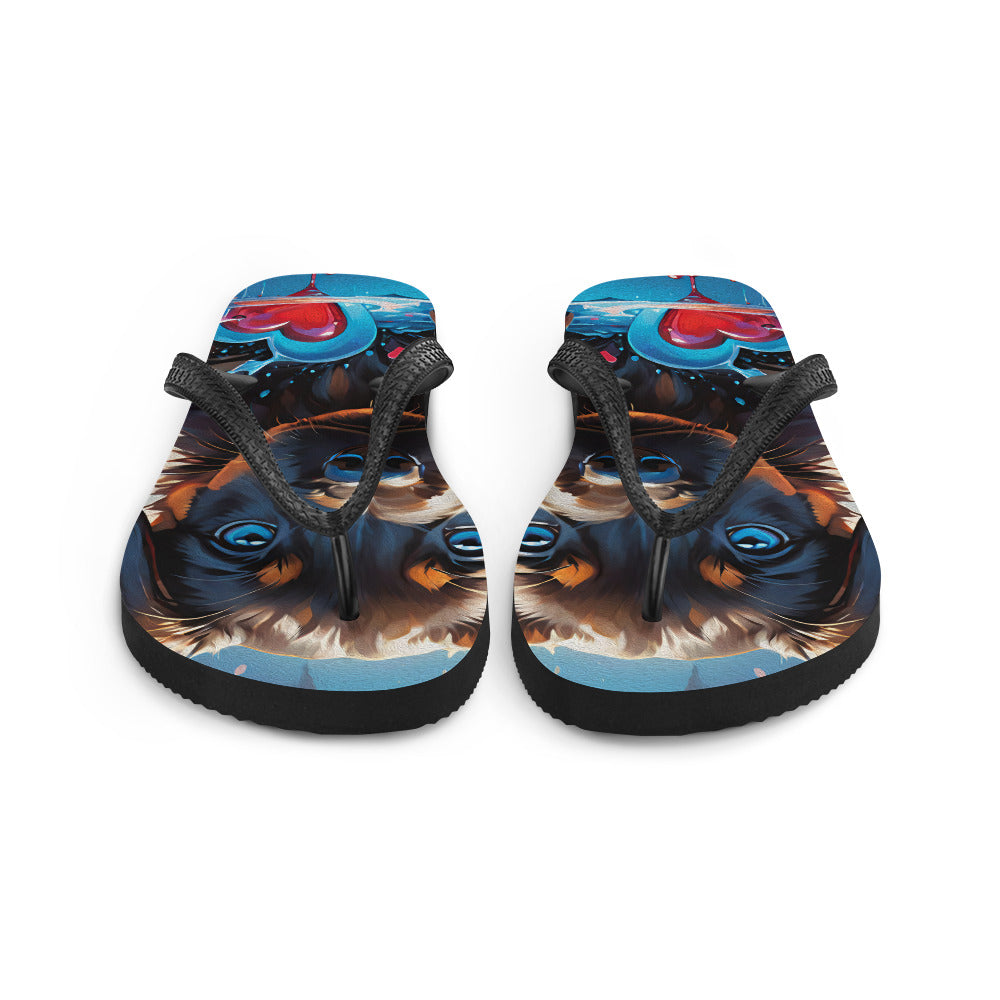 Robot Planet: We love dogs! Fluffy Dog Flap Flip Flops.