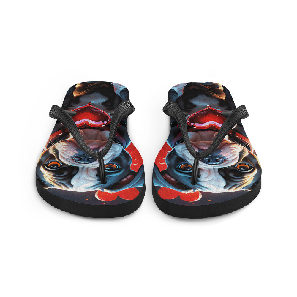 Robot Planet: We love dogs! Fluffy Dog Flap Flip Flops.