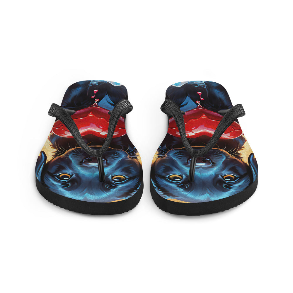 Robot Planet: We love dogs! Fluffy Dog Flap Flip Flops.