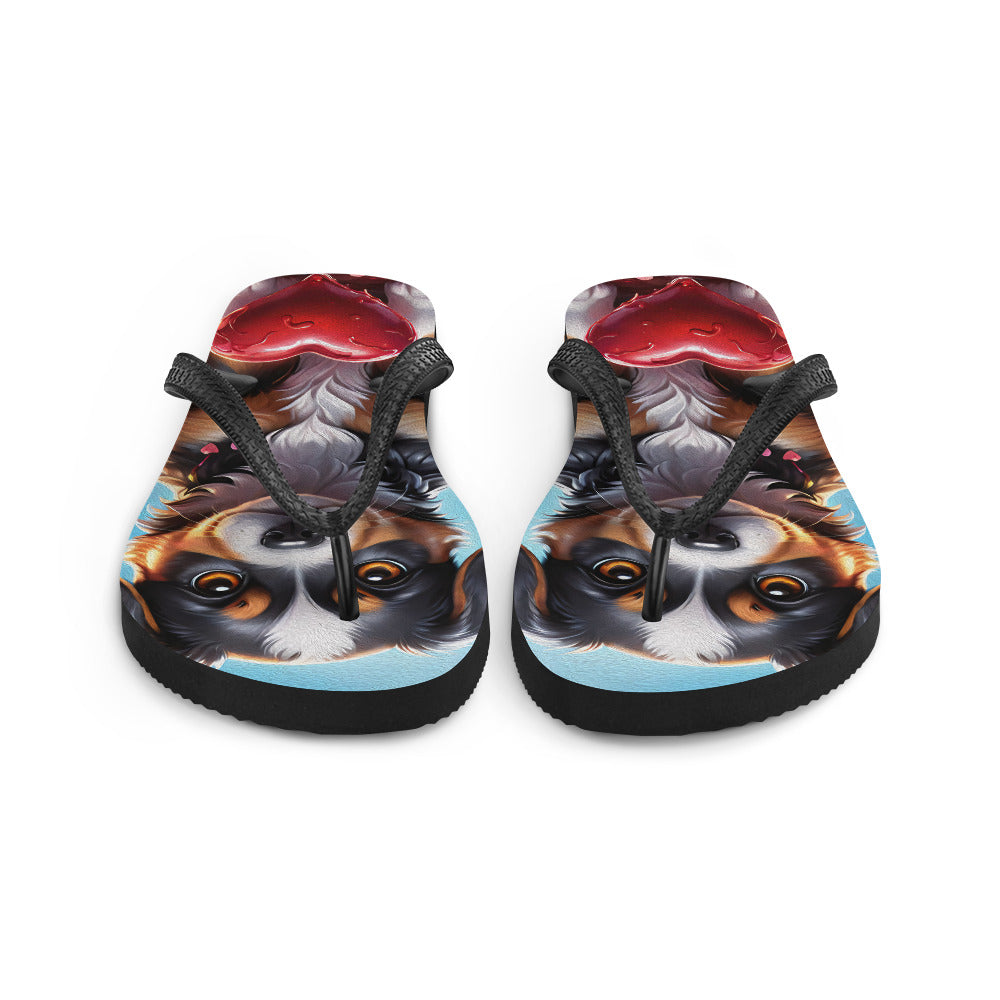 Robot Planet: We love dogs! Fluffy Dog Flap Flip Flops.