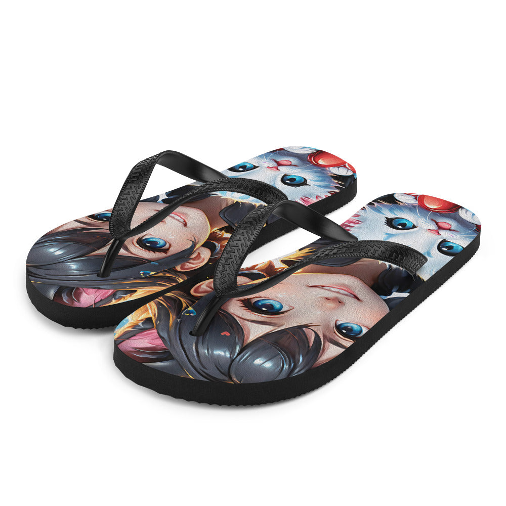 Robot Planet: We love cats! Kitty Kat Flap Flip Flops.