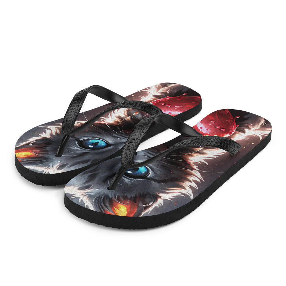 Robot Planet: We love cats! Kitty Kat Flap Flip Flops.