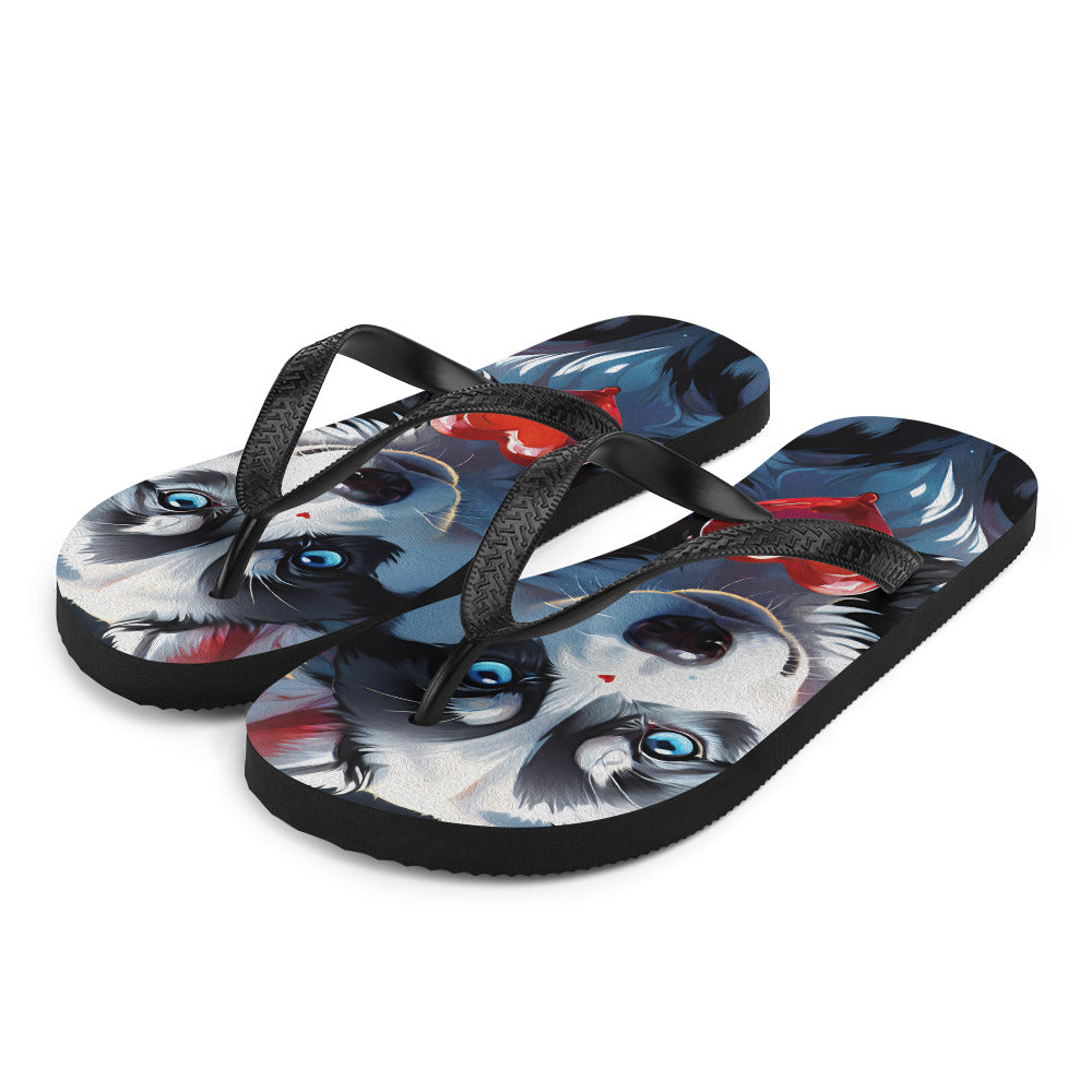 Robot Planet: We love dogs! Fluffy Dog Flap Flip Flops.