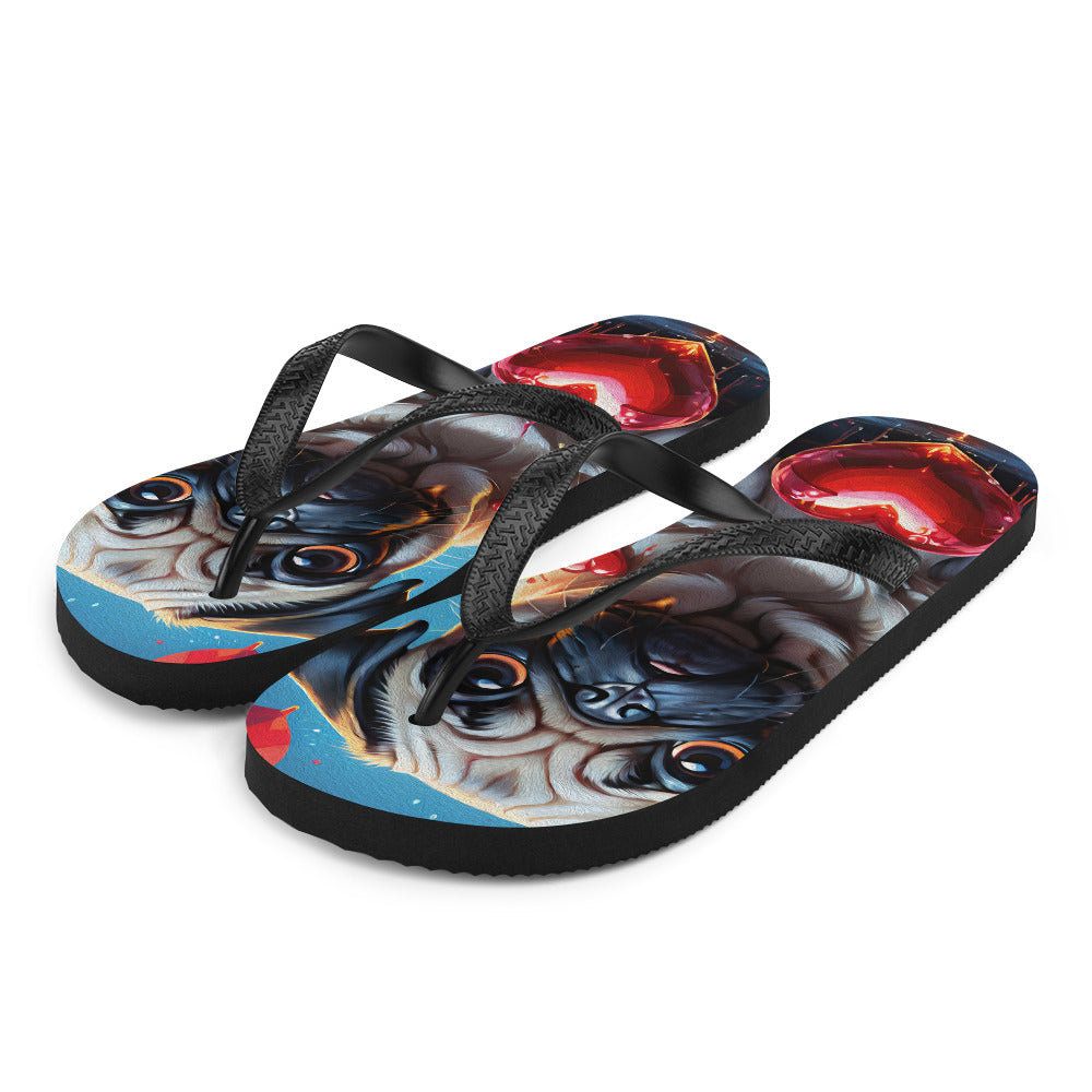 Robot Planet: We love dogs! Fluffy Dog Flap Flip Flops.