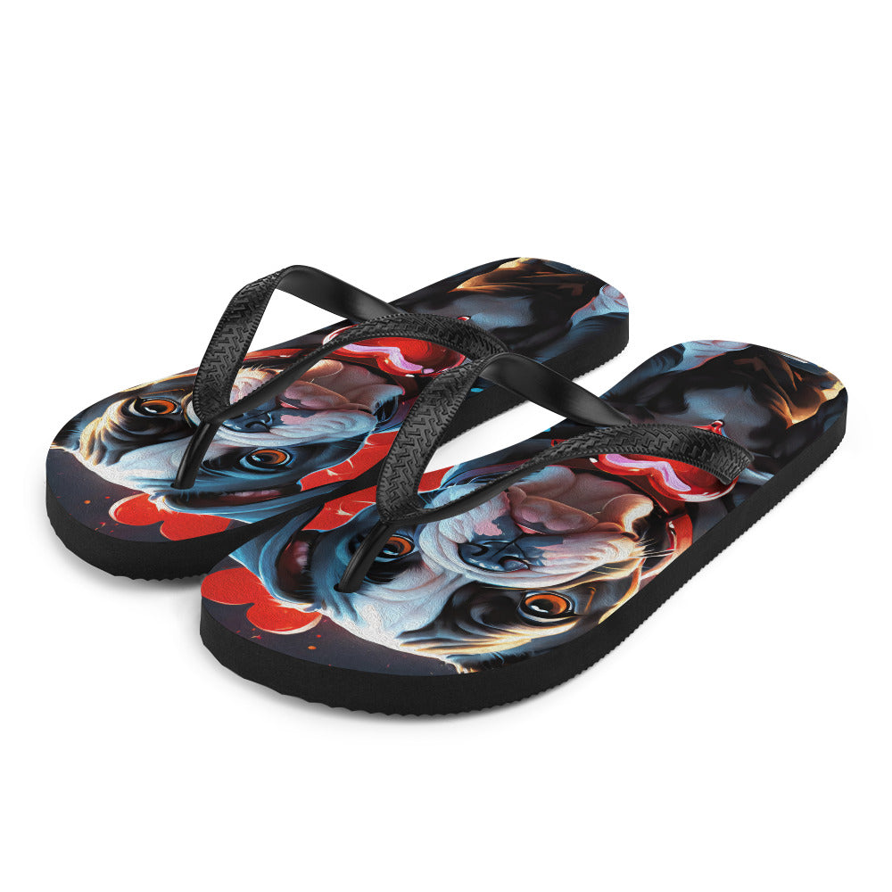 Robot Planet: We love dogs! Fluffy Dog Flap Flip Flops.