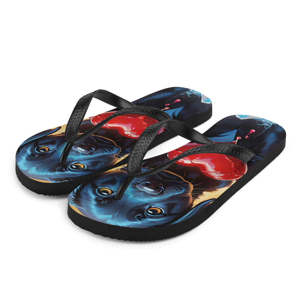 Robot Planet: We love dogs! Fluffy Dog Flap Flip Flops.