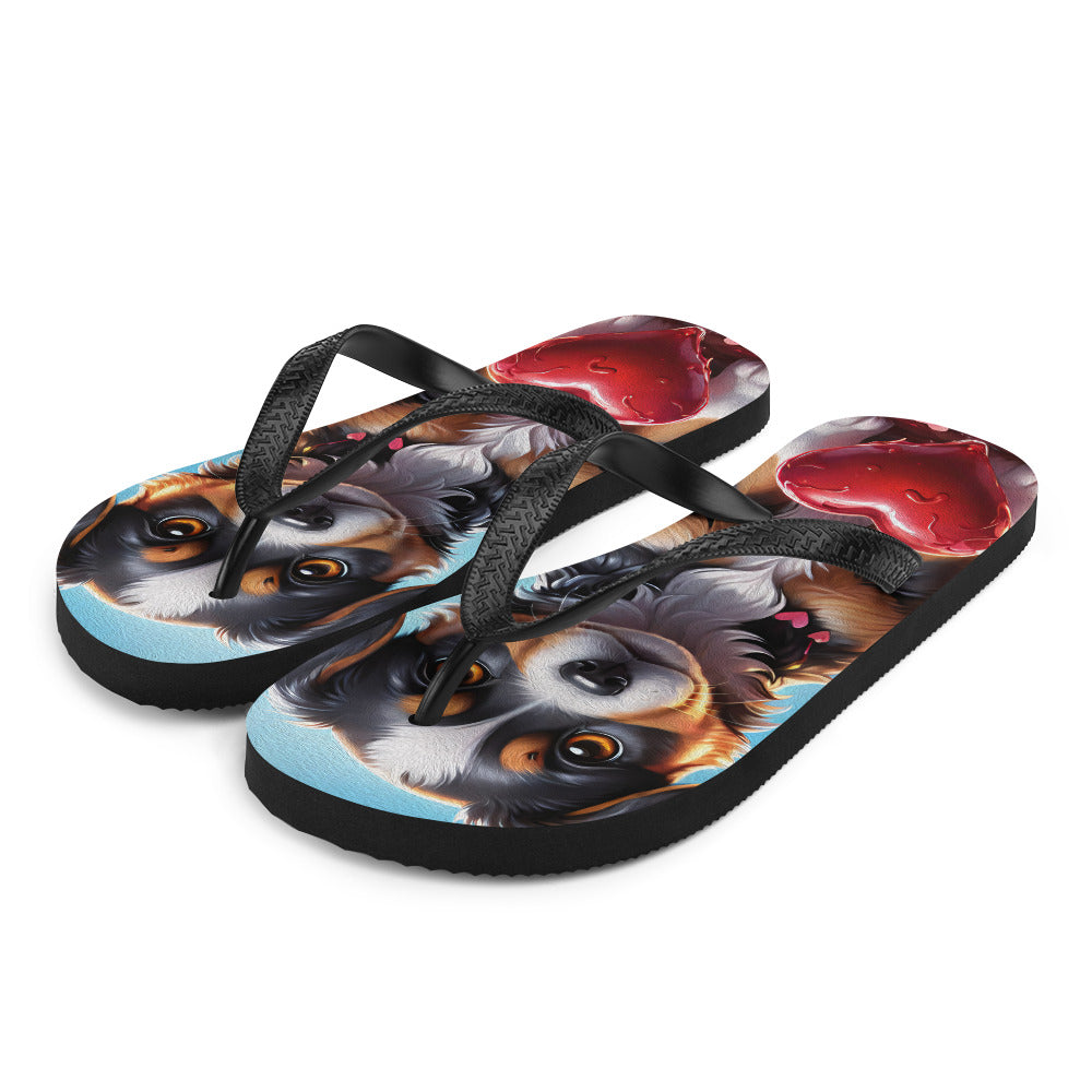 Robot Planet: We love dogs! Fluffy Dog Flap Flip Flops.