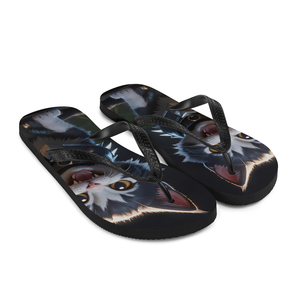 Robot Planet: We love cats! Kitty Kat Flap Flip Flops.