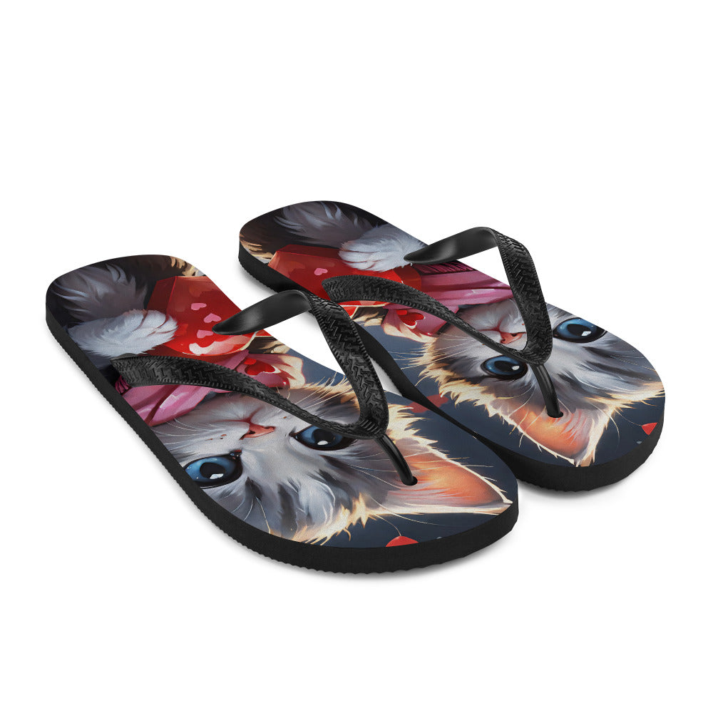 Robot Planet: We love cats! Kitty Kat Flap Flip Flops.