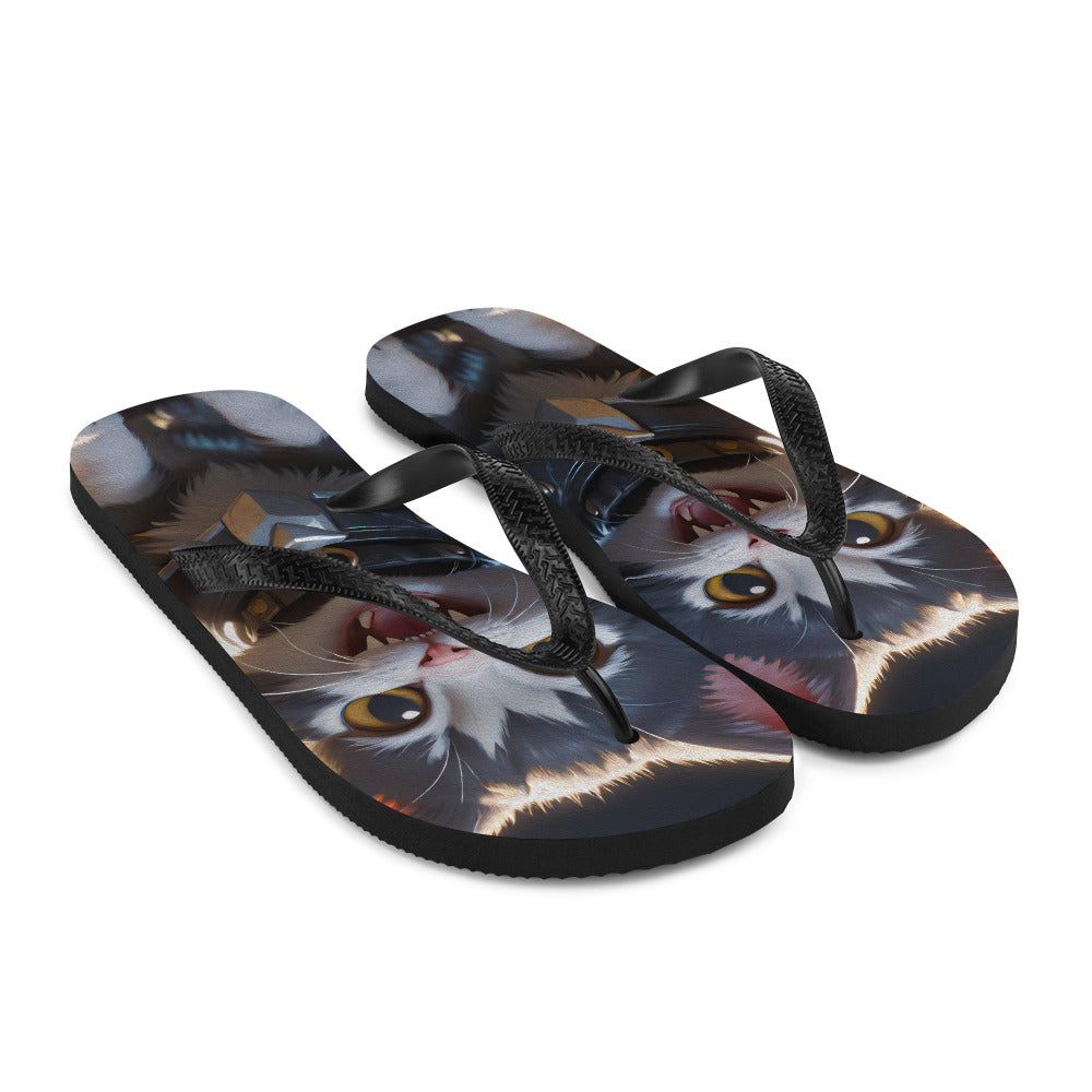 Robot Planet: We love cats! Kitty Kat Flap Flip Flops.