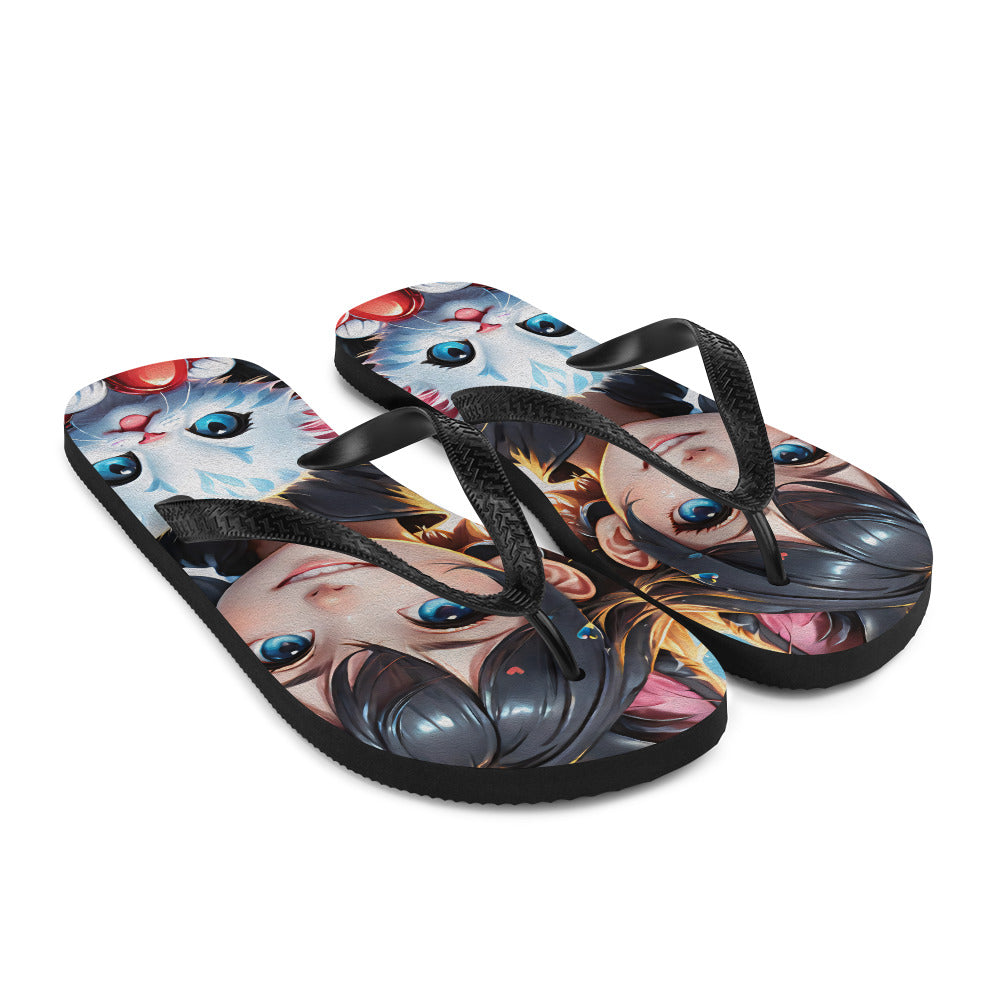 Robot Planet: We love cats! Kitty Kat Flap Flip Flops.