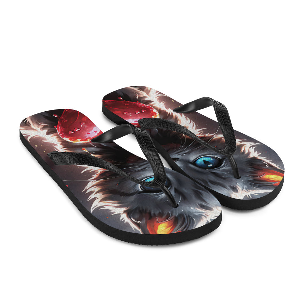 Robot Planet: We love cats! Kitty Kat Flap Flip Flops.