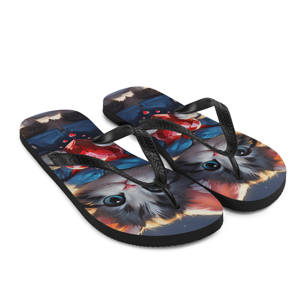 Robot Planet: We love cats! Kitty Kat Flap Flip Flops.