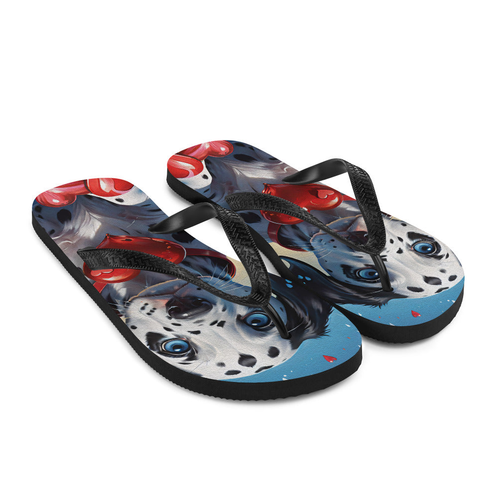 Robot Planet: We love dogs! Fluffy Dog Flap Flip Flops.