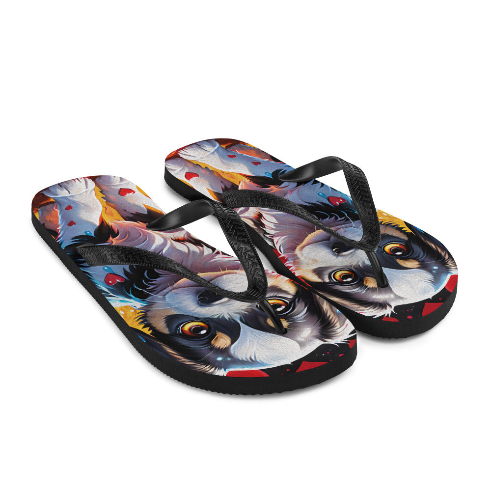 Robot Planet: We love dogs! Fluffy Dog Flap Flip Flops.