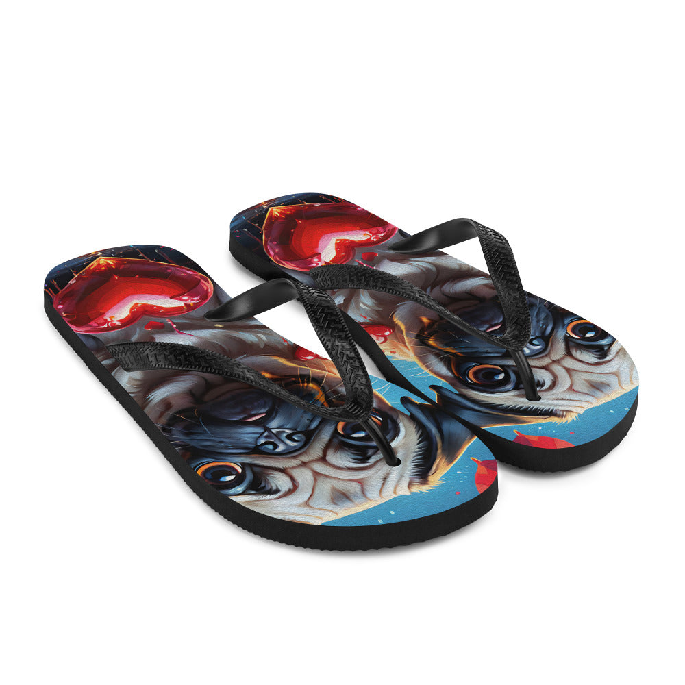 Robot Planet: We love dogs! Fluffy Dog Flap Flip Flops.