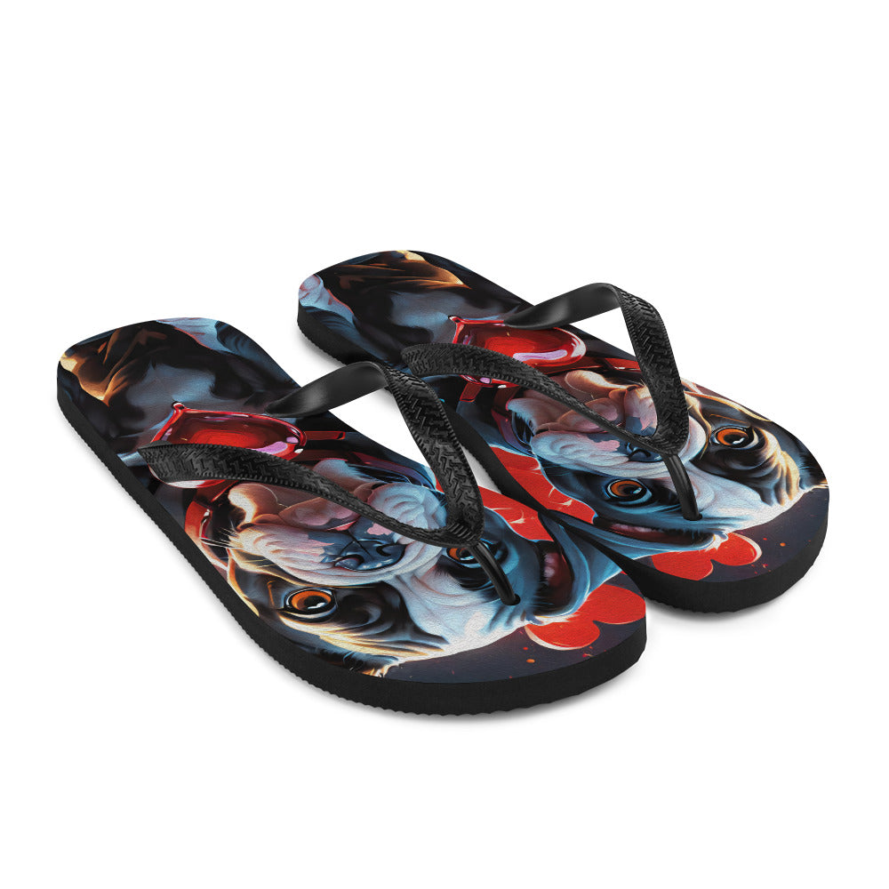 Robot Planet: We love dogs! Fluffy Dog Flap Flip Flops.