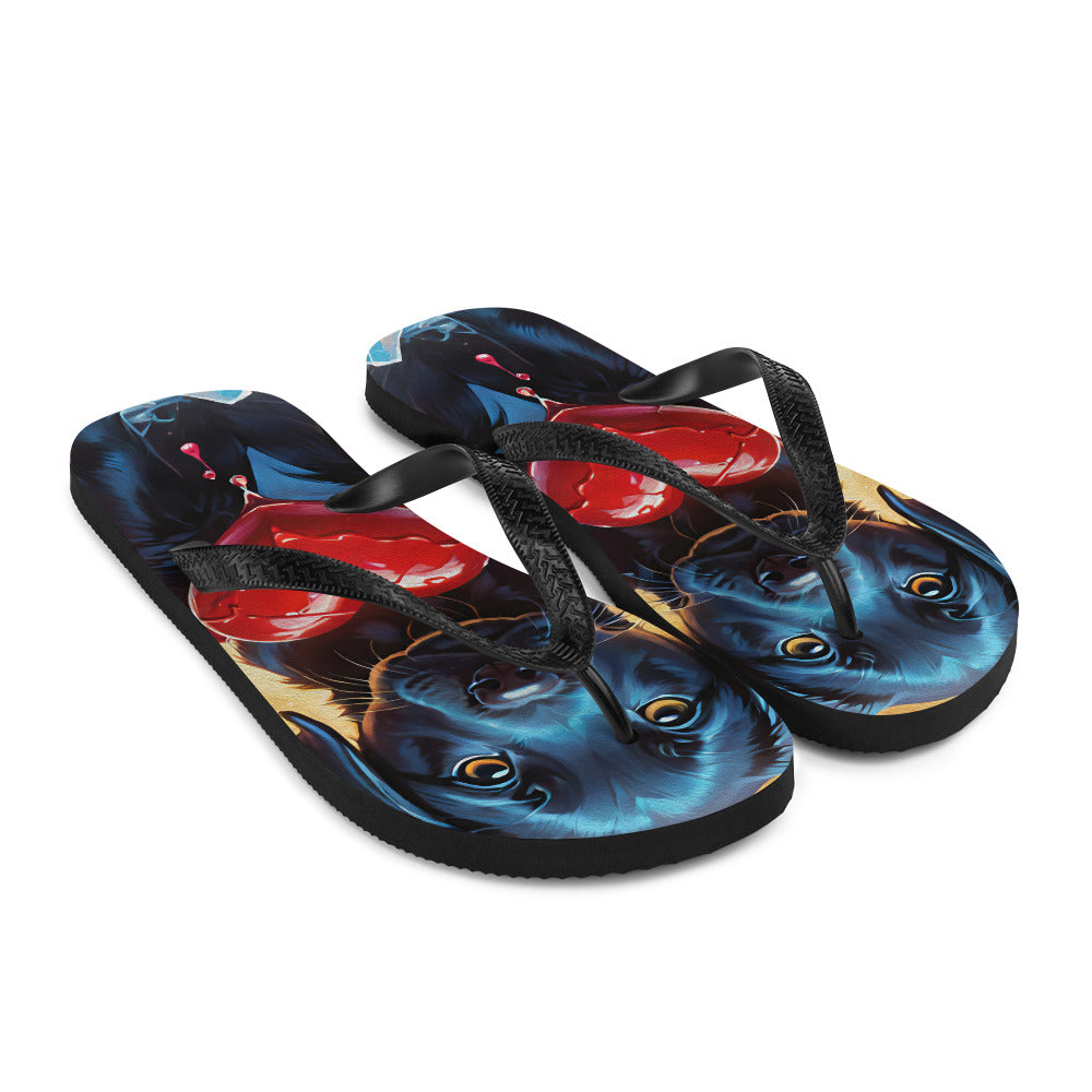 Robot Planet: We love dogs! Fluffy Dog Flap Flip Flops.