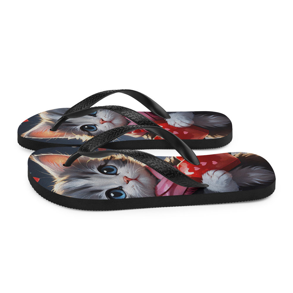 Robot Planet: We love cats! Kitty Kat Flap Flip Flops.