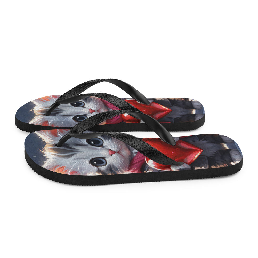 Robot Planet: We love cats! Kitty Kat Flap Flip Flops.