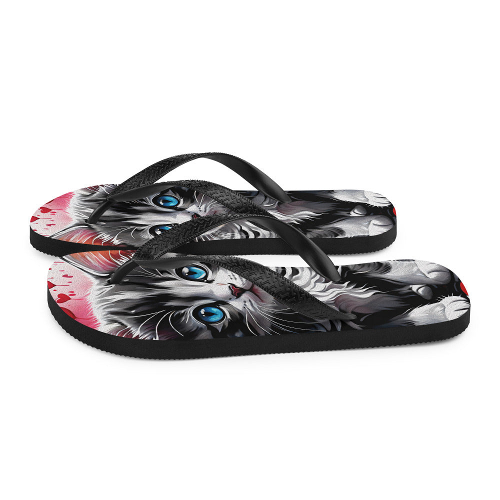 Robot Planet: We love cats! Kitty Kat Flap Flip Flops.