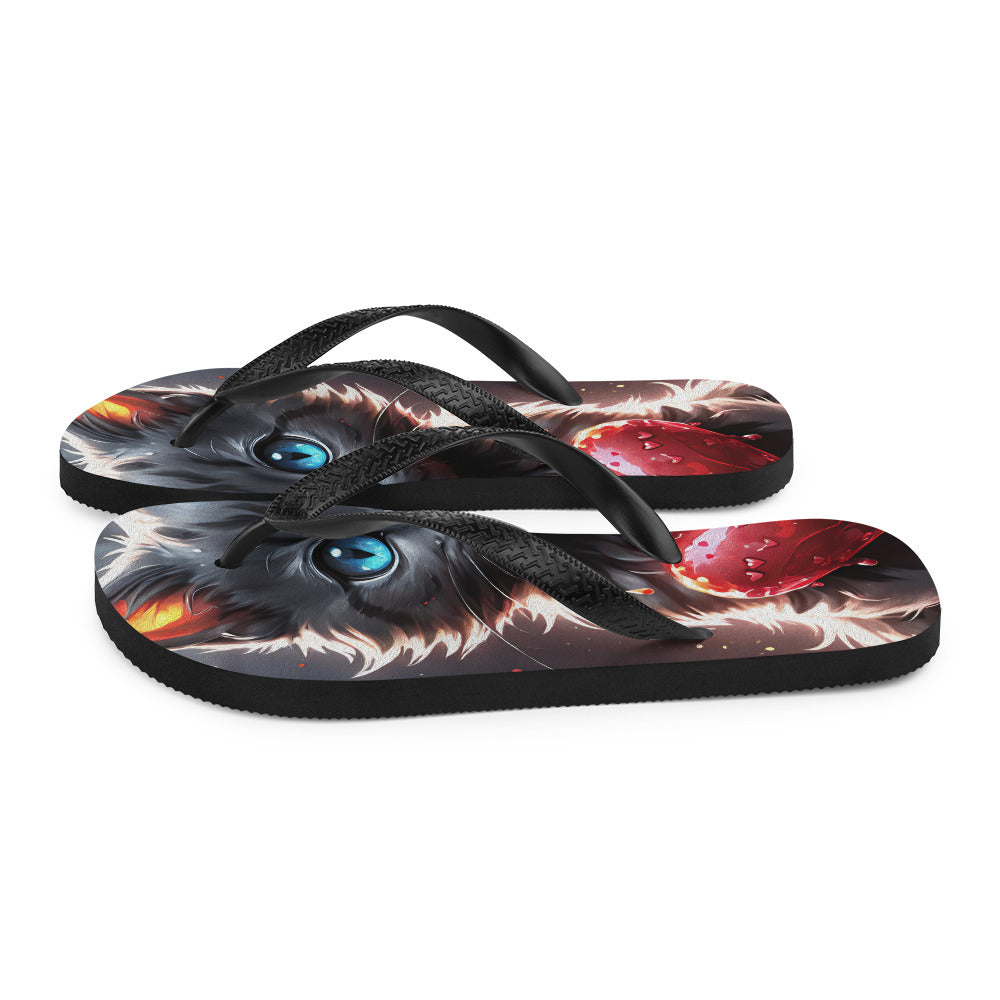 Robot Planet: We love cats! Kitty Kat Flap Flip Flops.